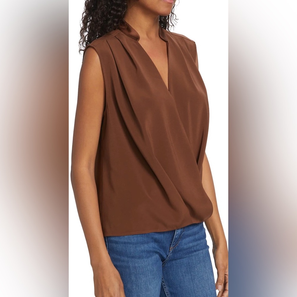 NWT Rag & Bone Meredith Satin Top in Brown size Medium